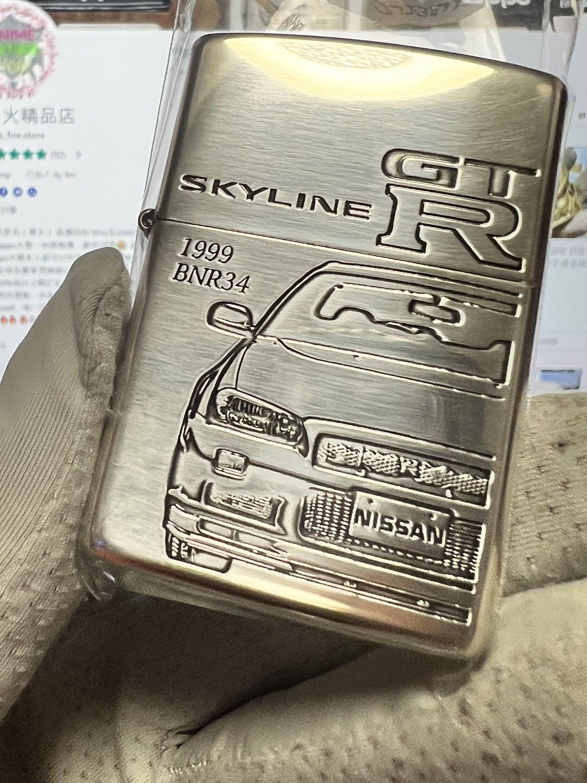 🔥ZIPPO🔥 21年日版Sky Line GT-R BNR34（雙面加工） 鍍銀蝕刻限量紀念