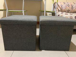 Foldable Storage box/seats (2pcs)