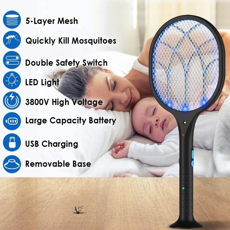 3229) DHWP01L Electric Mosquito Killer,Fly Racket,Bee Swatter Killer