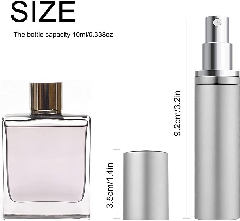 6 Pack 30ml / 1 Oz Transparent Refillable Perfume Bottle, Portable Square  Empty Glass Perfume Atomizer Bottle with Spray Applicator 4 Free kinds of