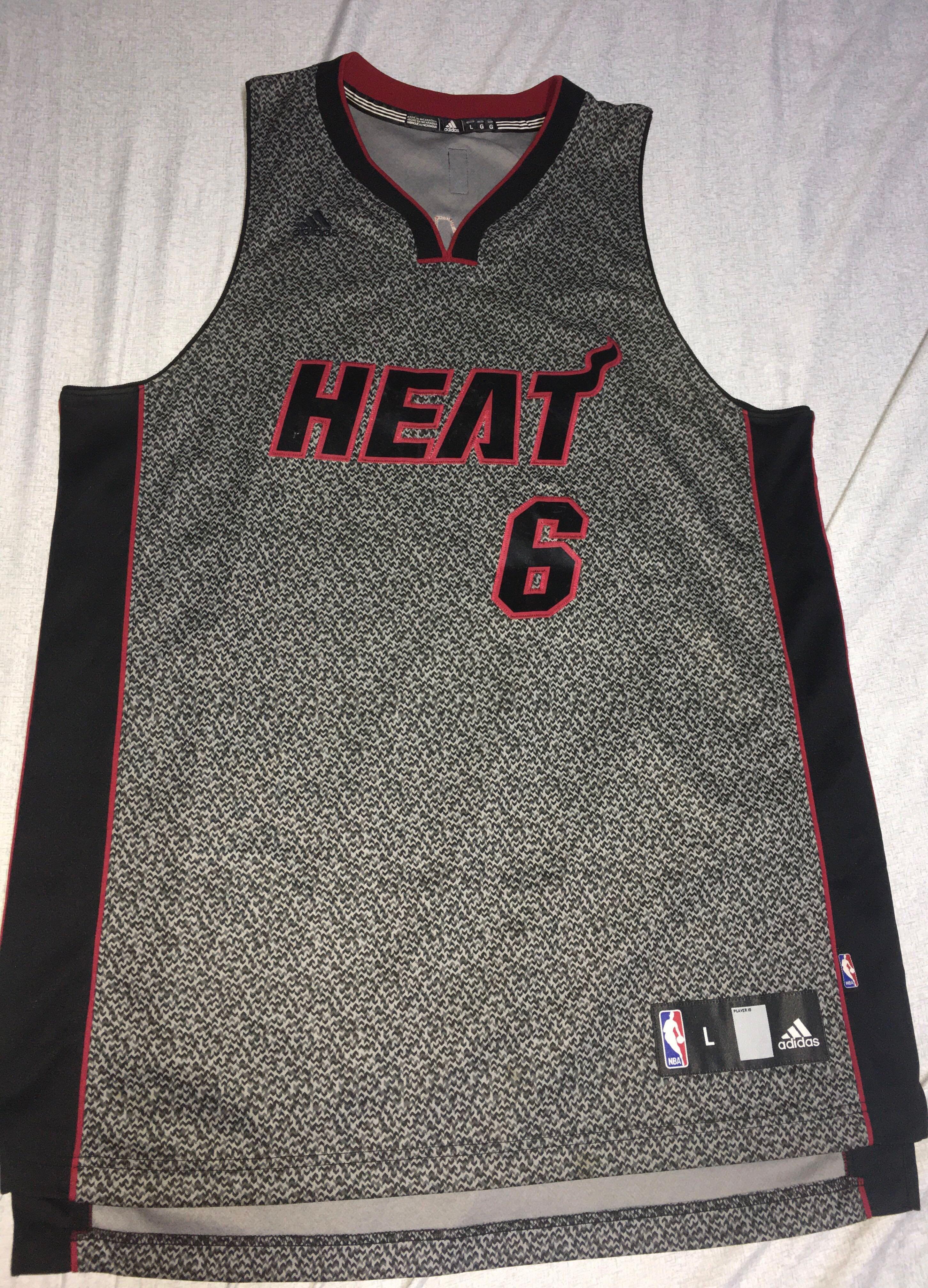 LeBron James Signed Miami Heat Authentic Adidas Red Alternate Jersey