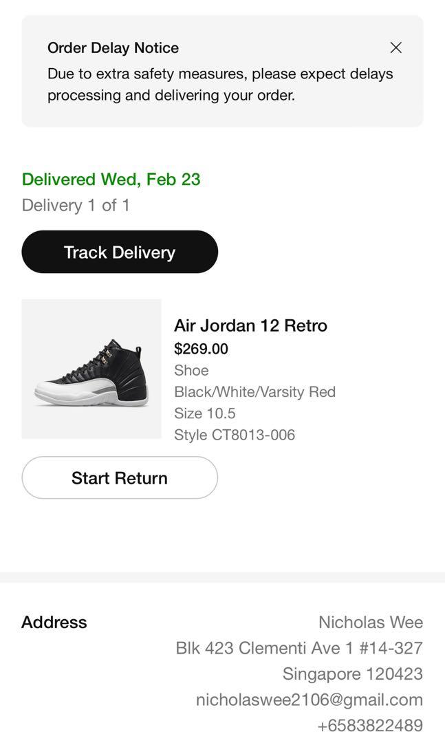 Air Jordan 12 Retro Playoffs US10.5 UK9.5 Men s Fashion