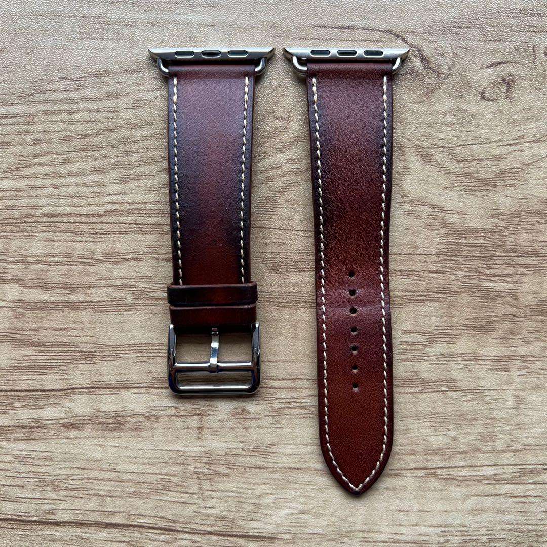 Apple Hermes Fauve Barenia Leather Single Tour 44mm 45mm 42mm Luxury Accessories on Carousell