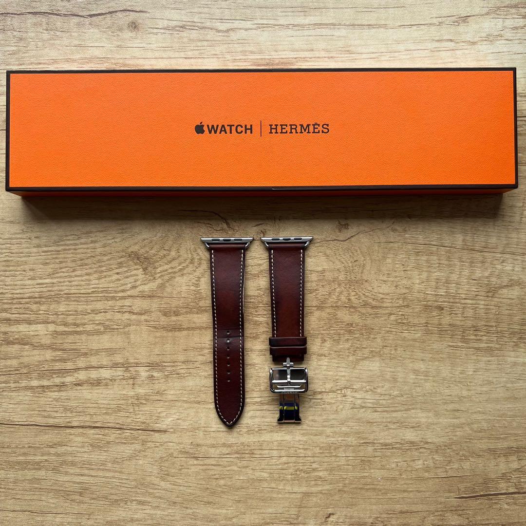 Apple Hermes Deployment Fauve Barenia Leather Single Tour 42mm 44mm 45mm Luxury Accessories on Carousell