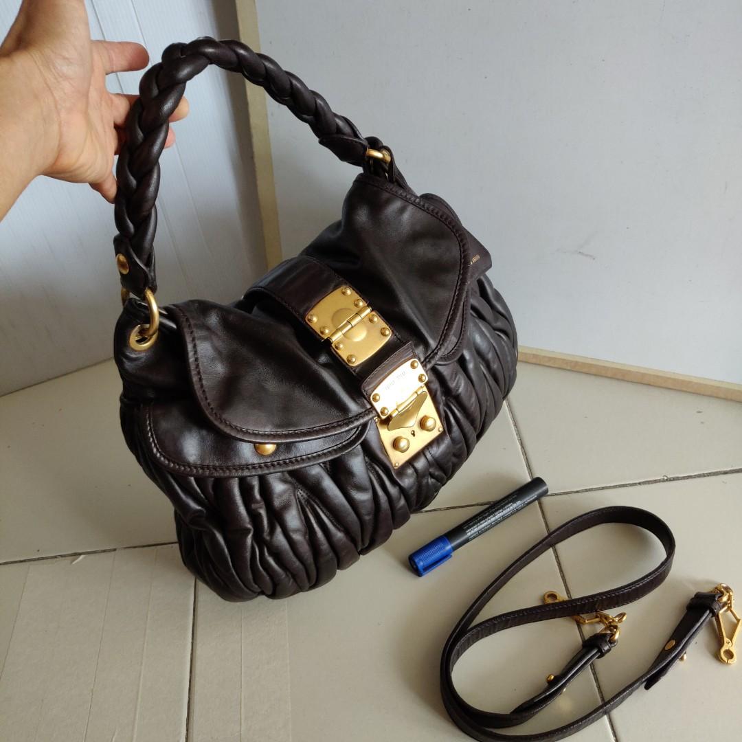 Miu Miu Vitello Lux Bow Bag, Women's Fashion, Bags & Wallets, Purses &  Pouches on Carousell