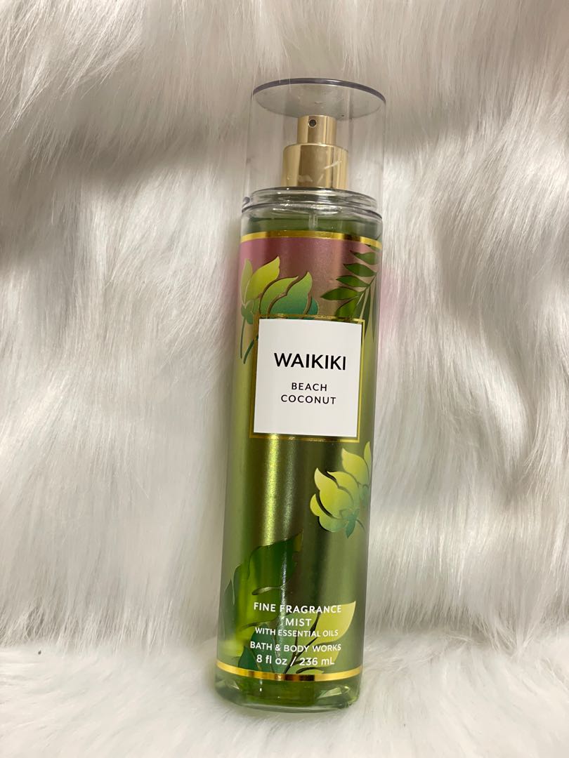 BBW Fine Fragrance Mist Waikiki Beach Coconut Beauty Personal