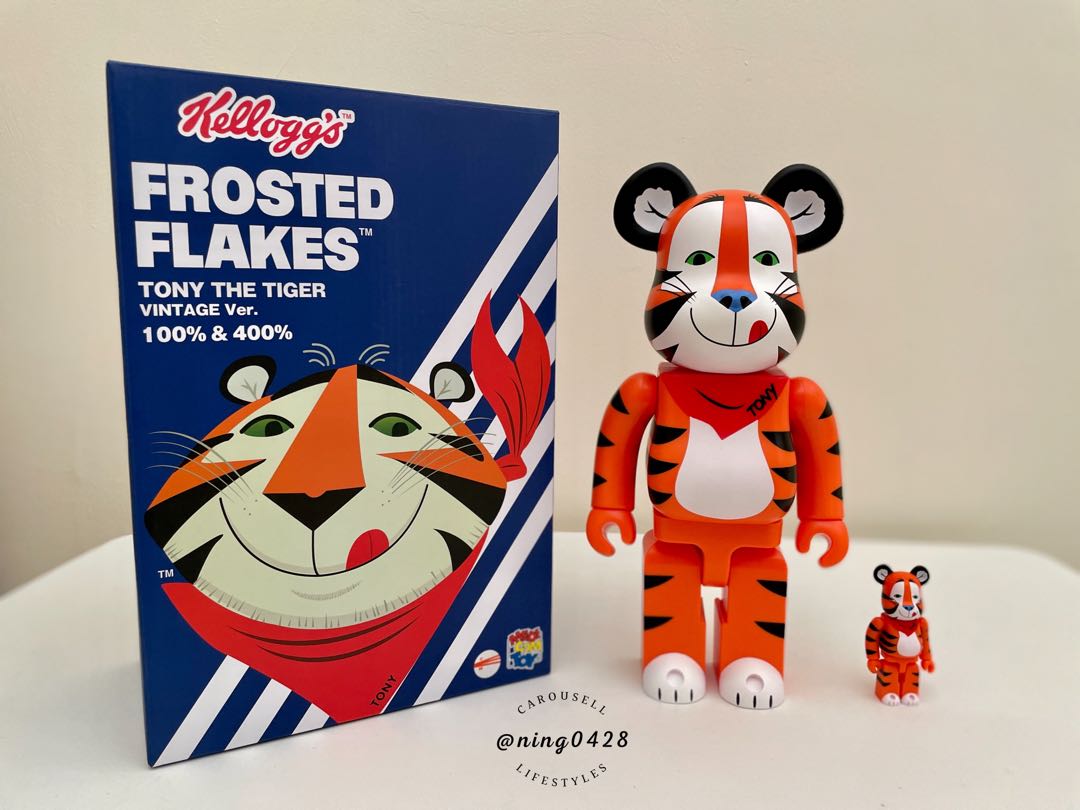 BEARBRICK TONY THE TIGER VINTAGE Ver. 100% u0026 400%