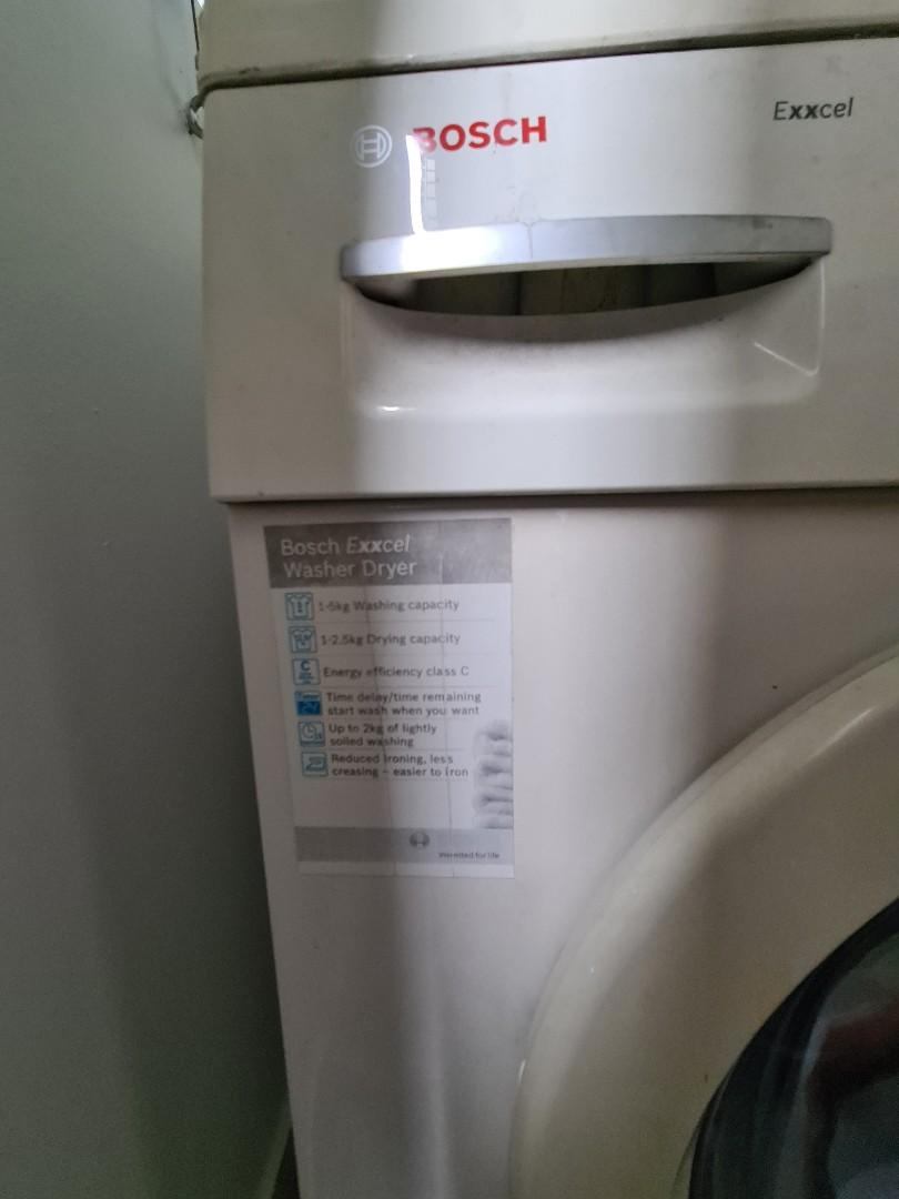 Bosch exxcel washer 2025 dryer not drying