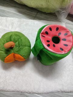 Bundle - Squash vegetable plushie and Watermelon tissue holder