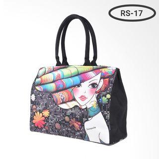 Canvas painting  printed bag.