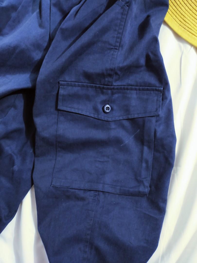 CARGO PANTS / NAVY BLUE, Women's Fashion, Bottoms, Jeans on Carousell