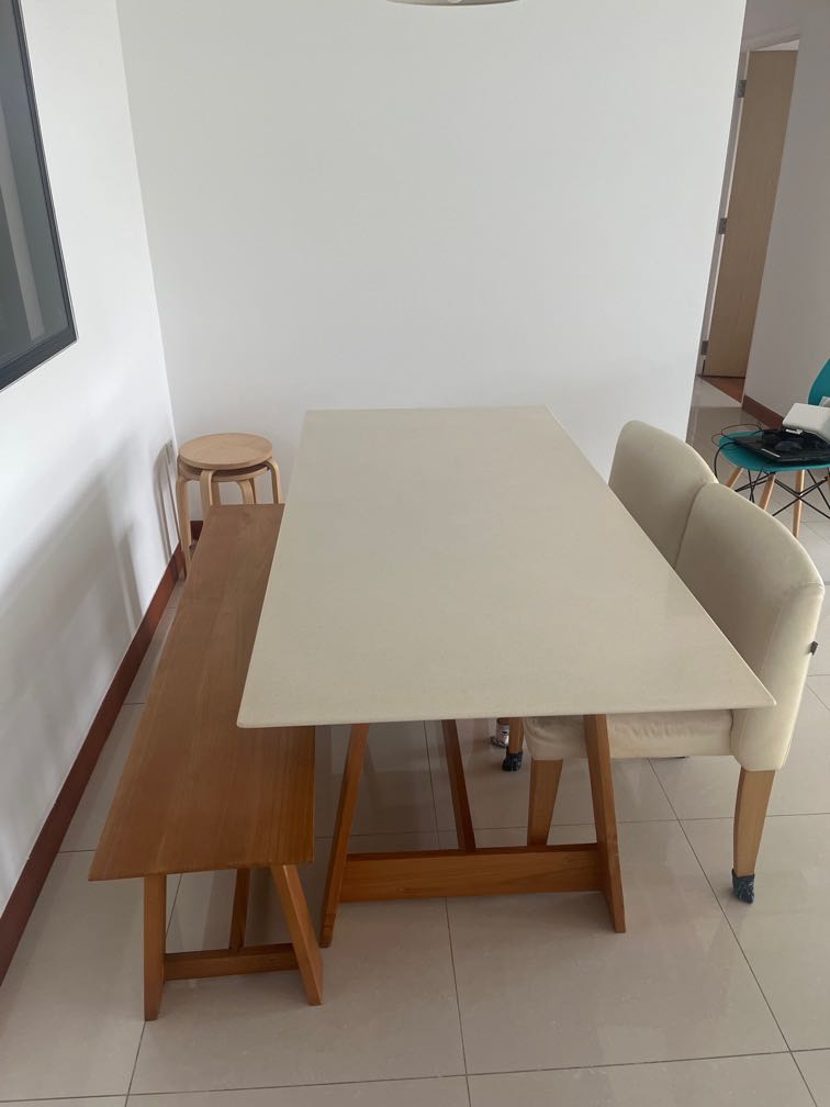 Cellini Quartz Dining Table, Furniture & Home Living, Furniture, Tables ...