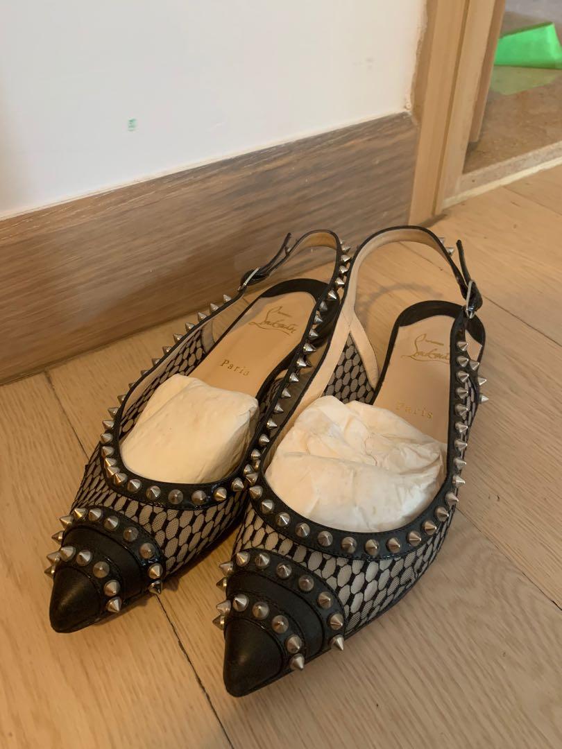 Christian louboutin studded flats top