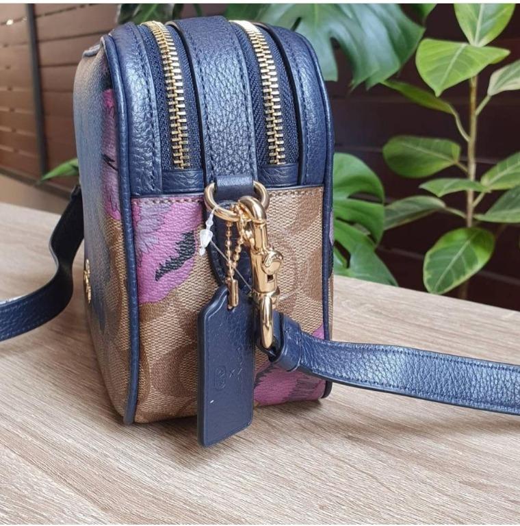 Jes crossbody in signature canvas with discount kaffe fassett print