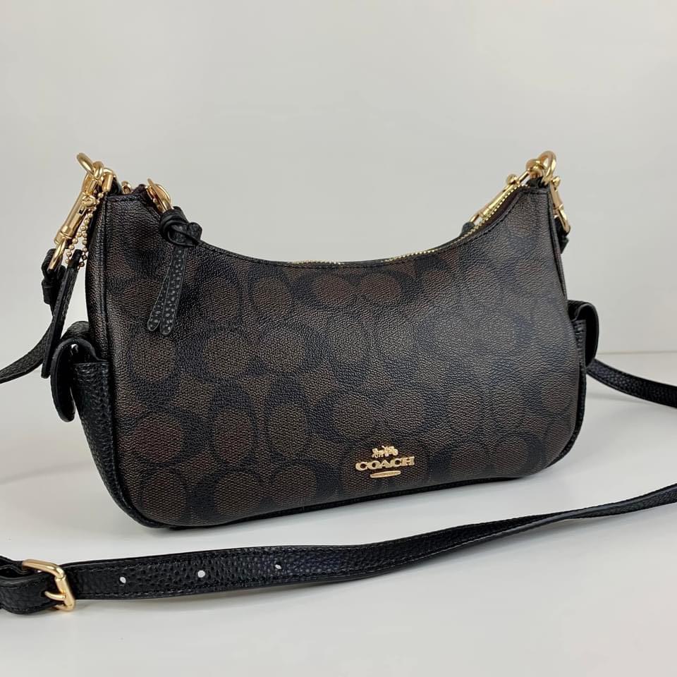 Coach Pennie Shoulder Bag in Signature Canvas, Women's Fashion, Bags