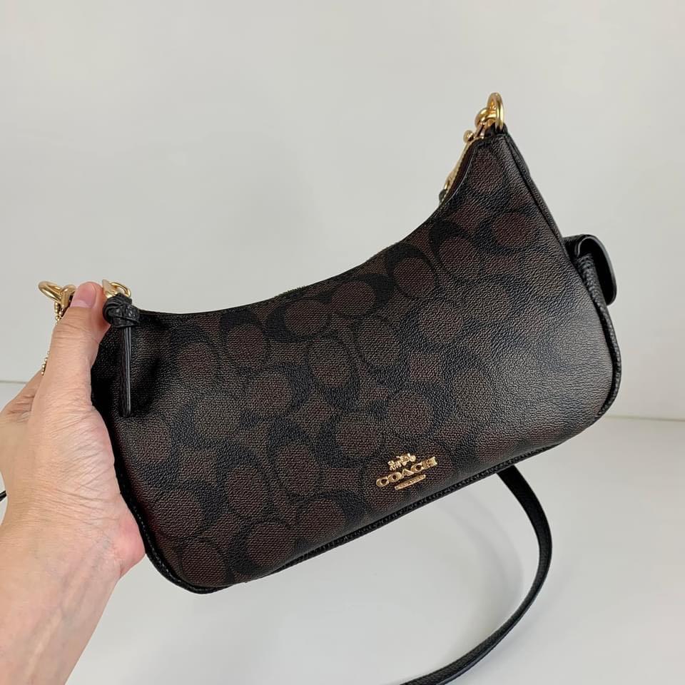 Coach Pennie Shoulder Bag in Signature Canvas, Women's Fashion, Bags