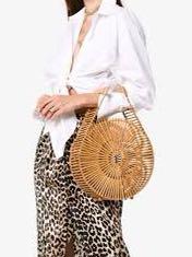 Cult Gaia Bamboo Round Bag Tote, Women's Fashion, Bags Wallets