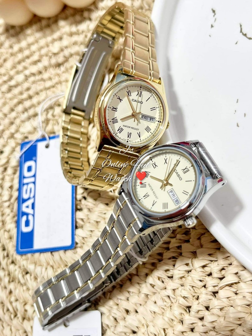 Day Date Casio Watch, Women's Fashion, Watches & Accessories, Watches