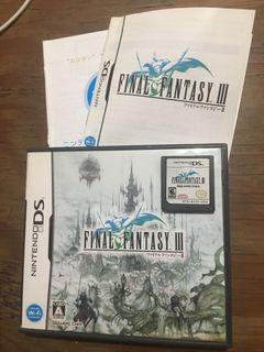 DS game Final Fantasy 3 US cart 