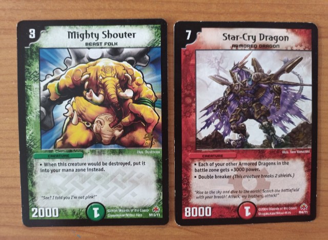 Duel Masters Macdonald Promo Mighty Shouter and Starcry Dragon LP