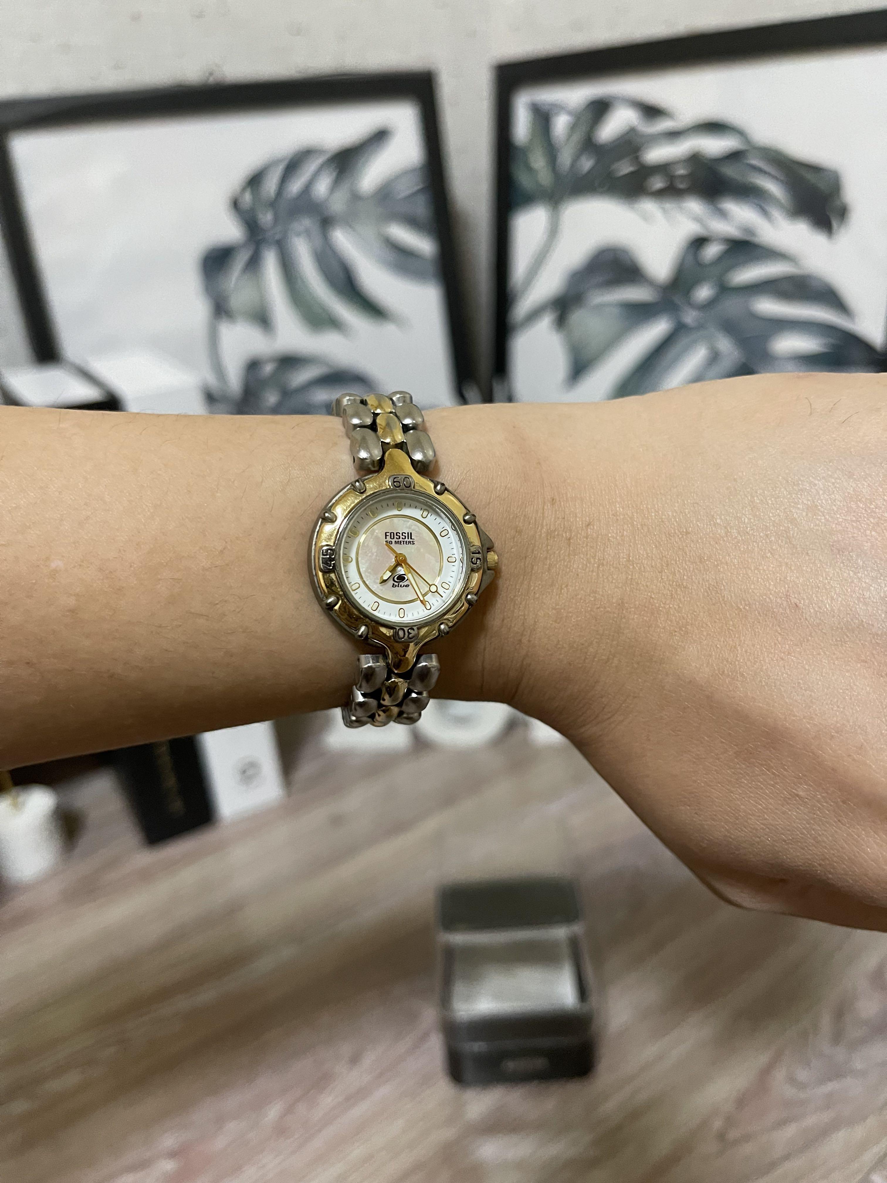 Fossil pearl shop watch