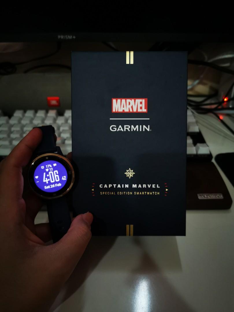 Garmin Captain Marvel Special Edition smart watch, Mobile Phones & Gadgets,  Wearables & Smart Watches on Carousell