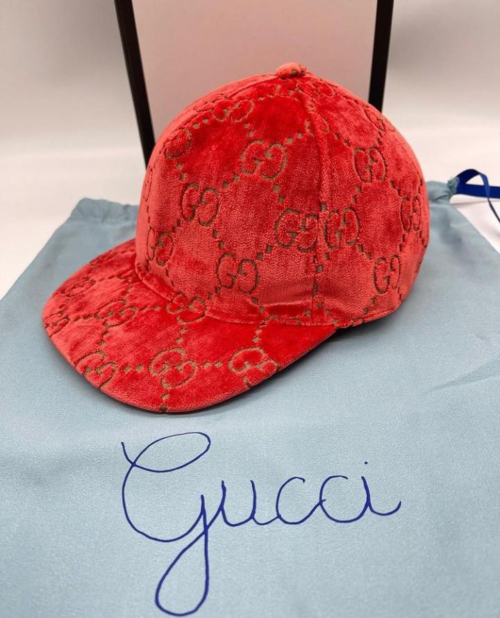 Gucci red velvet hat