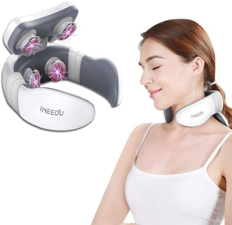 Snap-On Neck Massager with Heat Back Massage Pillow