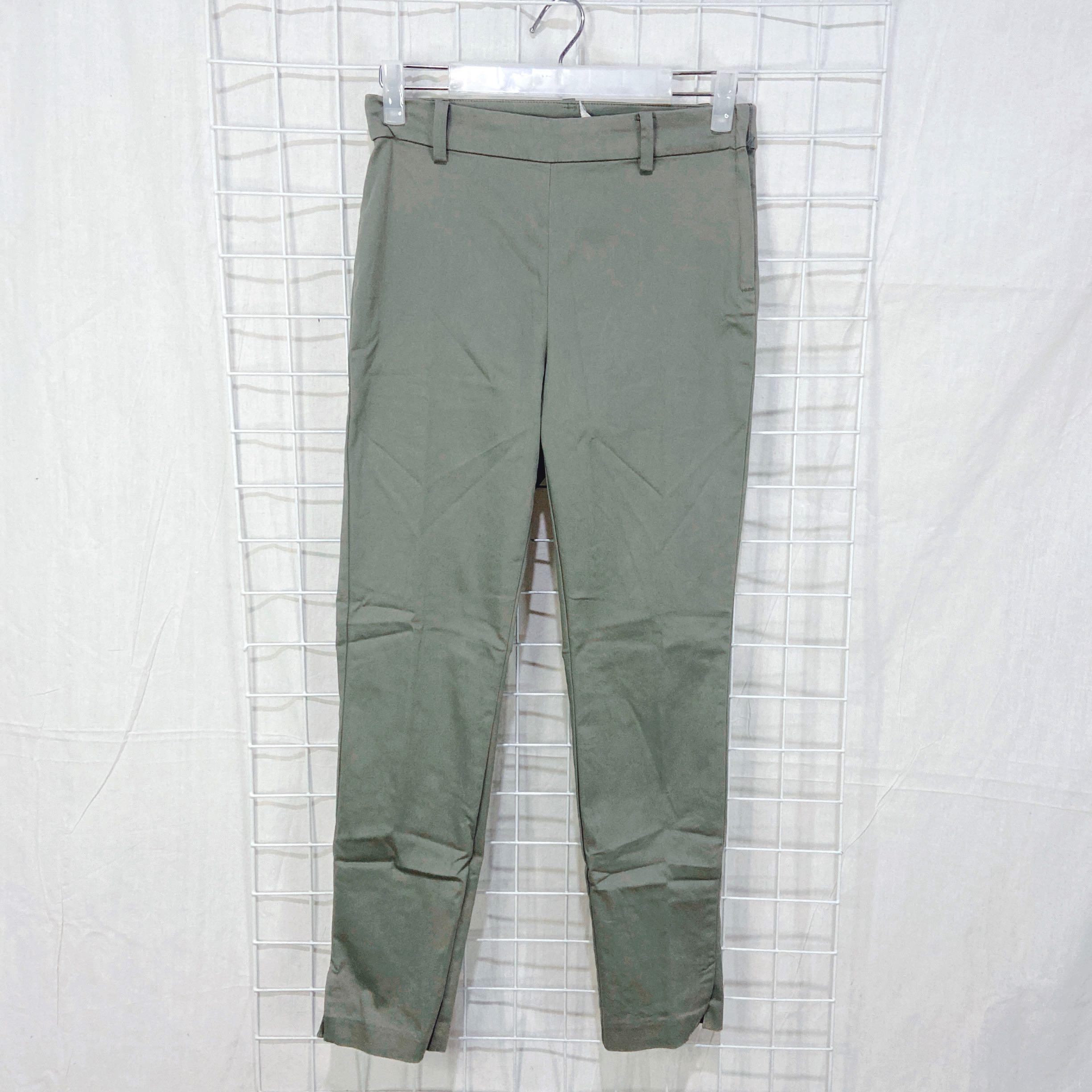 H\u0026M green sage cigarette pants, Fesyen 