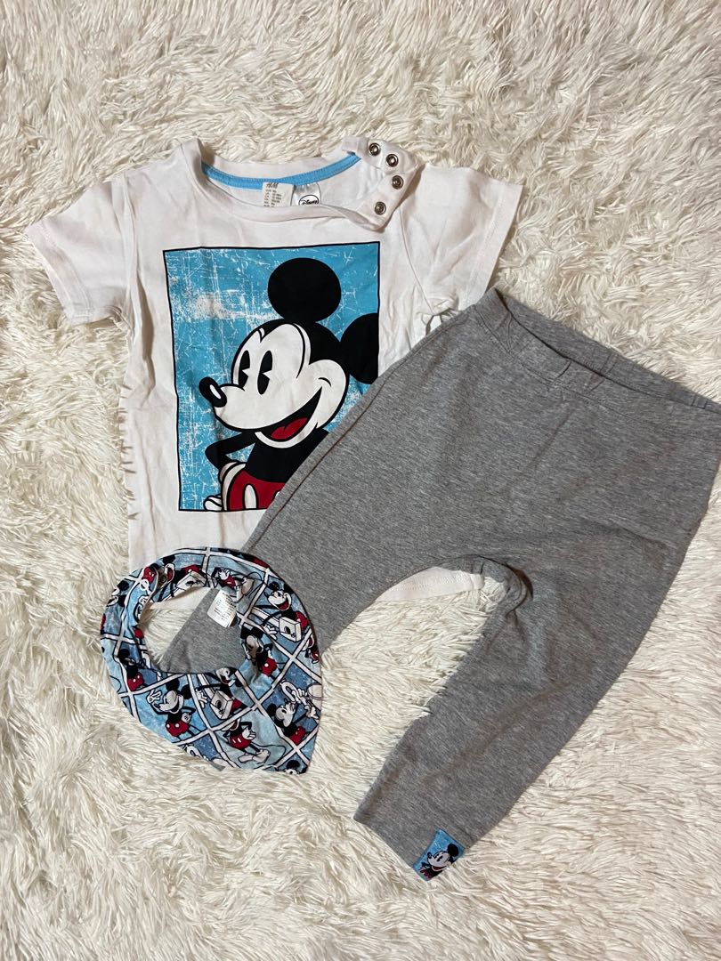 H&M Mickey Mouse Set, Babies & Kids, Babies & Kids Fashion on Carousell