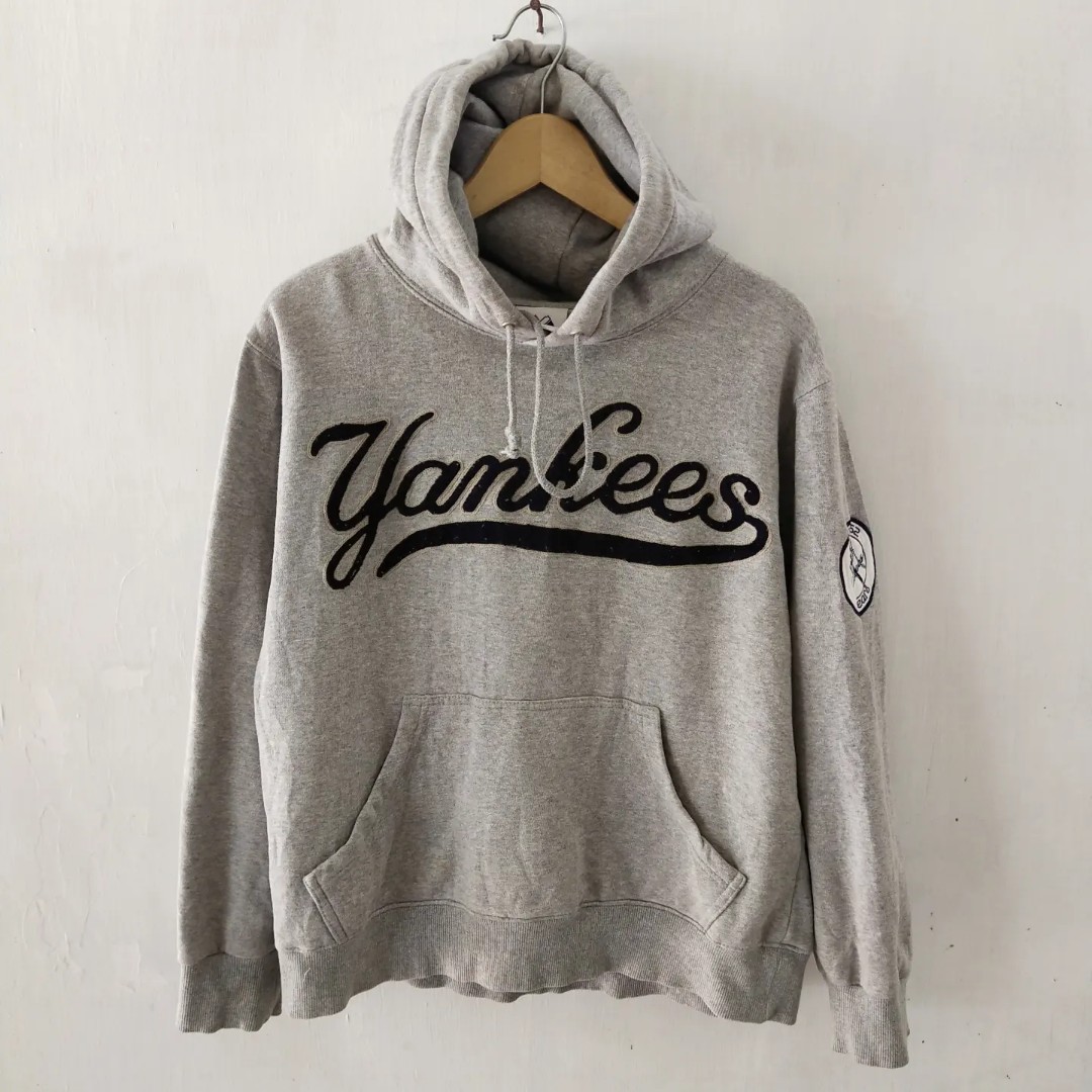 Hoodie Majestic x New York Yankees Fesyen Pria Pakaian Baju Luaran di Carousell