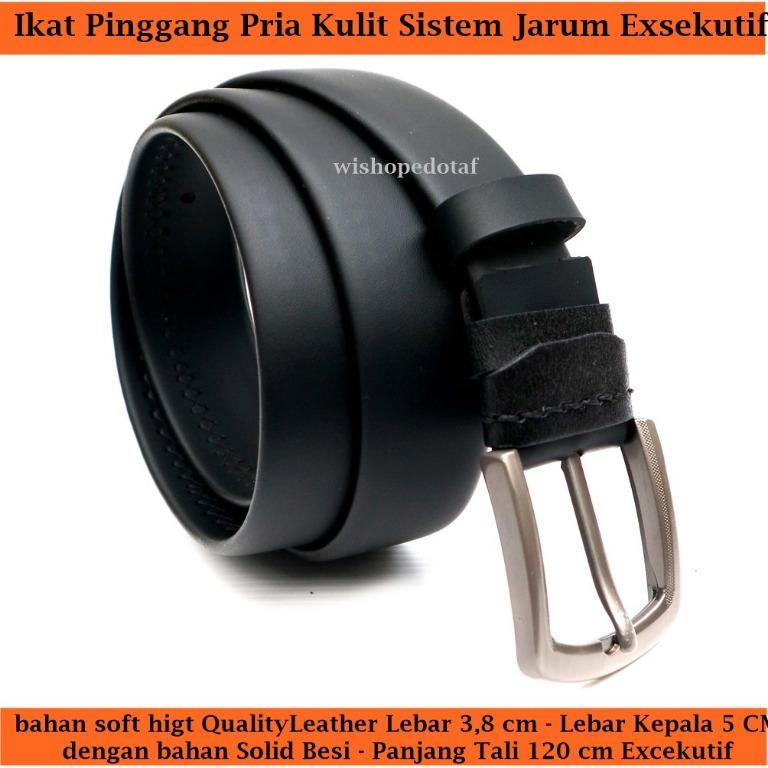 Ikat Pinggang Cowok Kulit Belt Gesper Jarum Pria Eksekutif