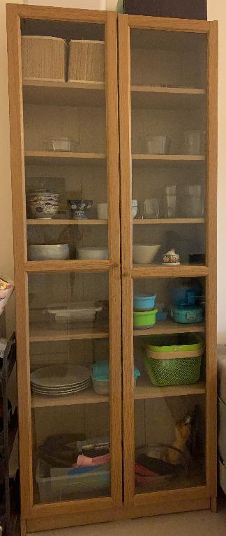 Billy bookcase white stained oak discount
