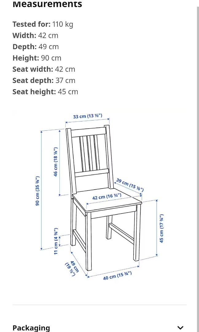 Ikea chairs, Furniture & Home Living, Furniture, Chairs on Carousell