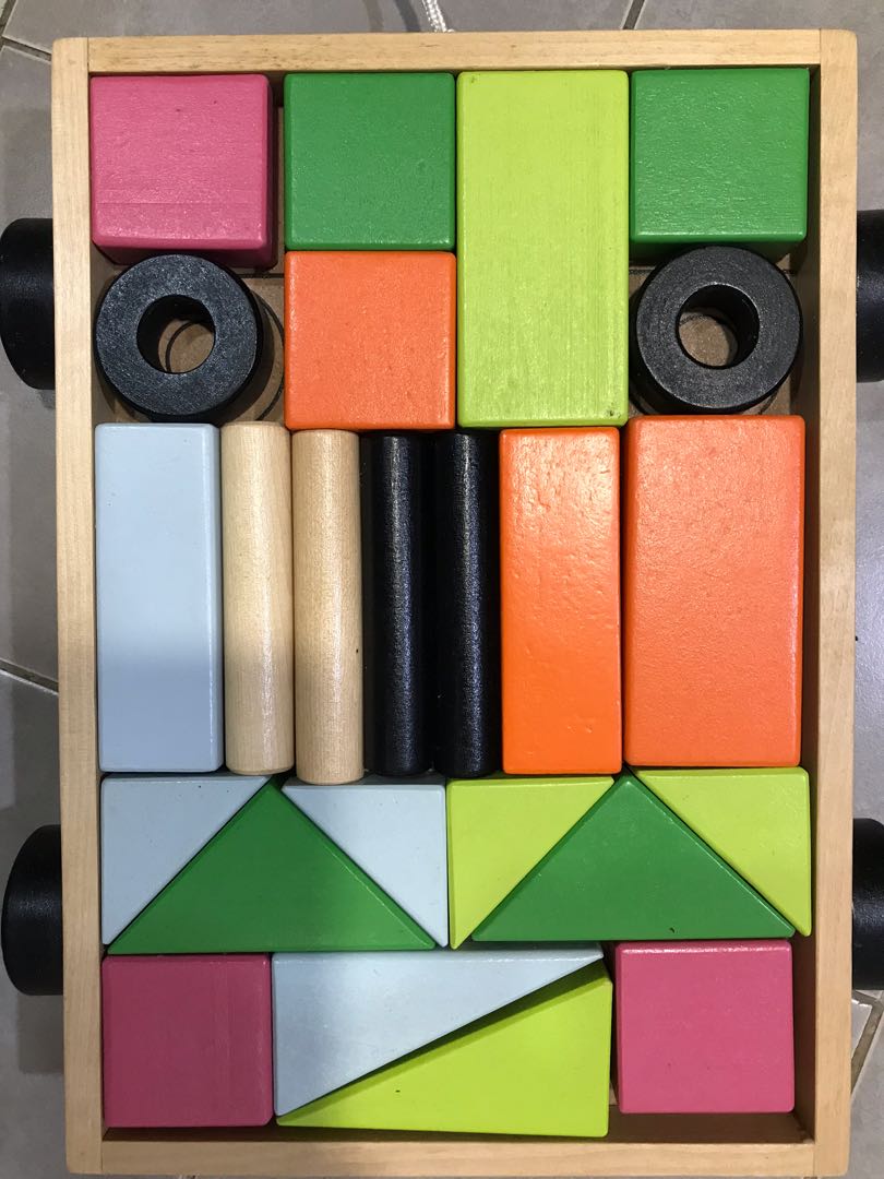 Ikea Mula Wooden Blocks, Hobbies & Toys, Toys & Games on Carousell