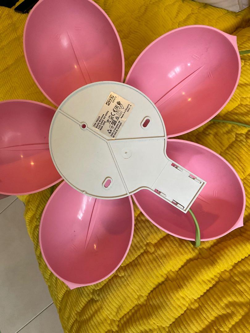 IKEA pink flowers lamp, Furniture & Home Living, Lighting & Fans