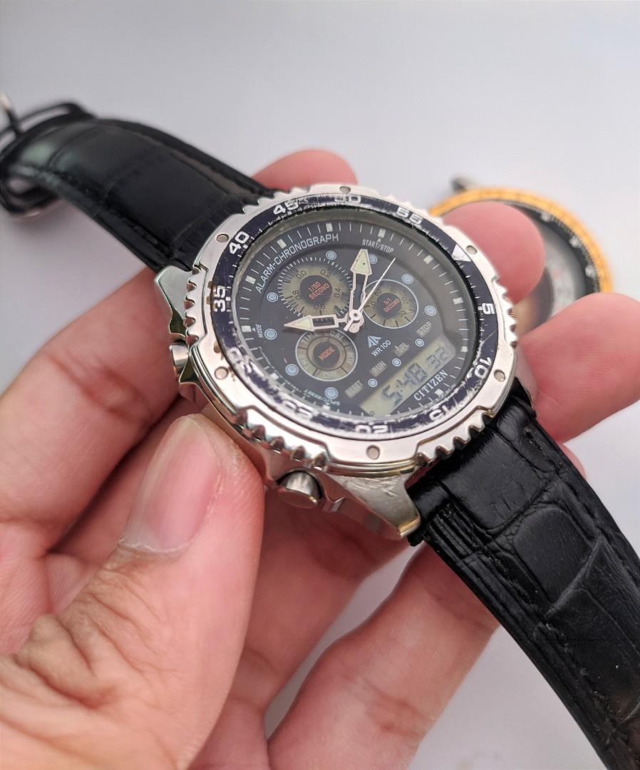 jam tangan citizen chronograp eco driver promaster Japan rare seiko, Fesyen  Pria, Jam Tangan di Carousell