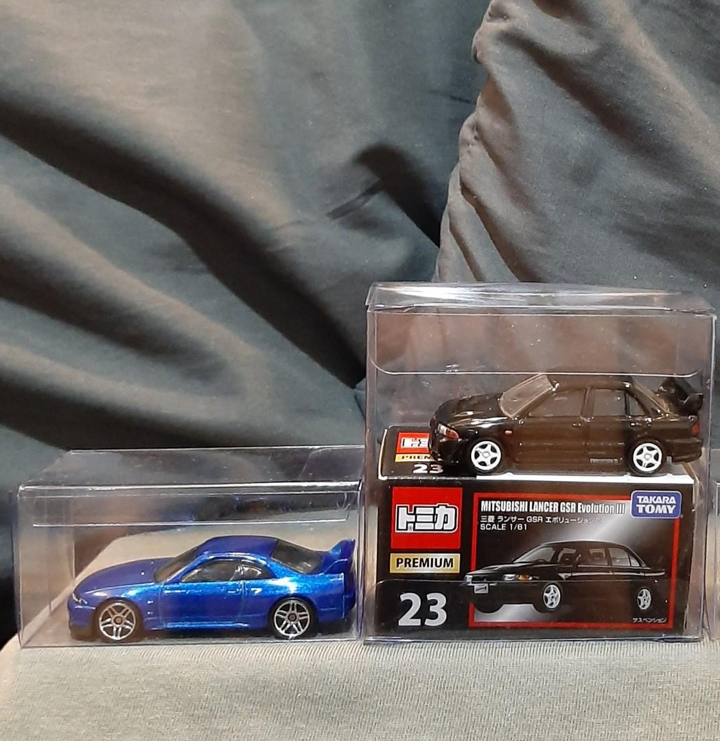 JDM diecast tomica premium lancer evo 3 and hot wheels nissan skyline