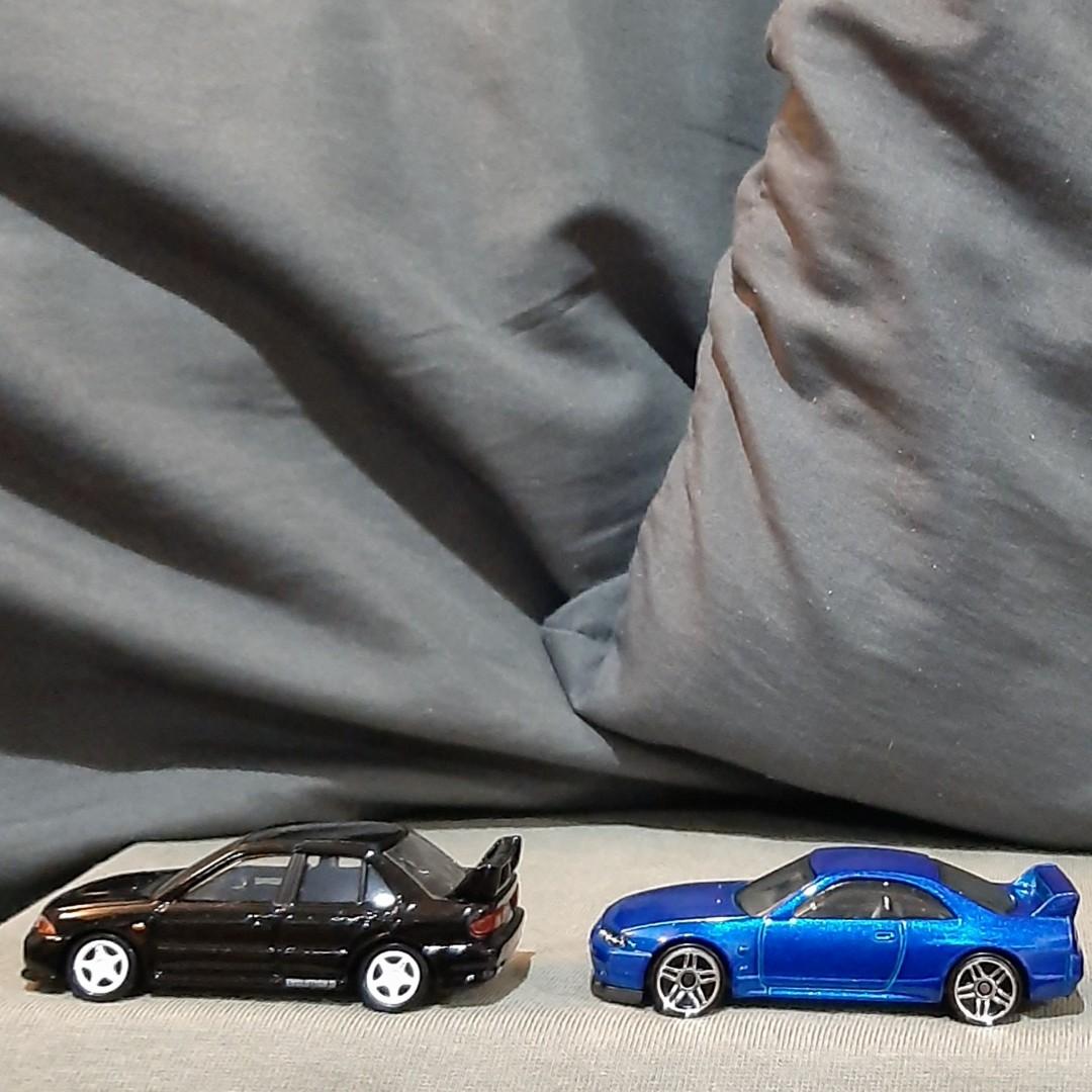JDM diecast tomica premium lancer evo 3 and hot wheels nissan skyline