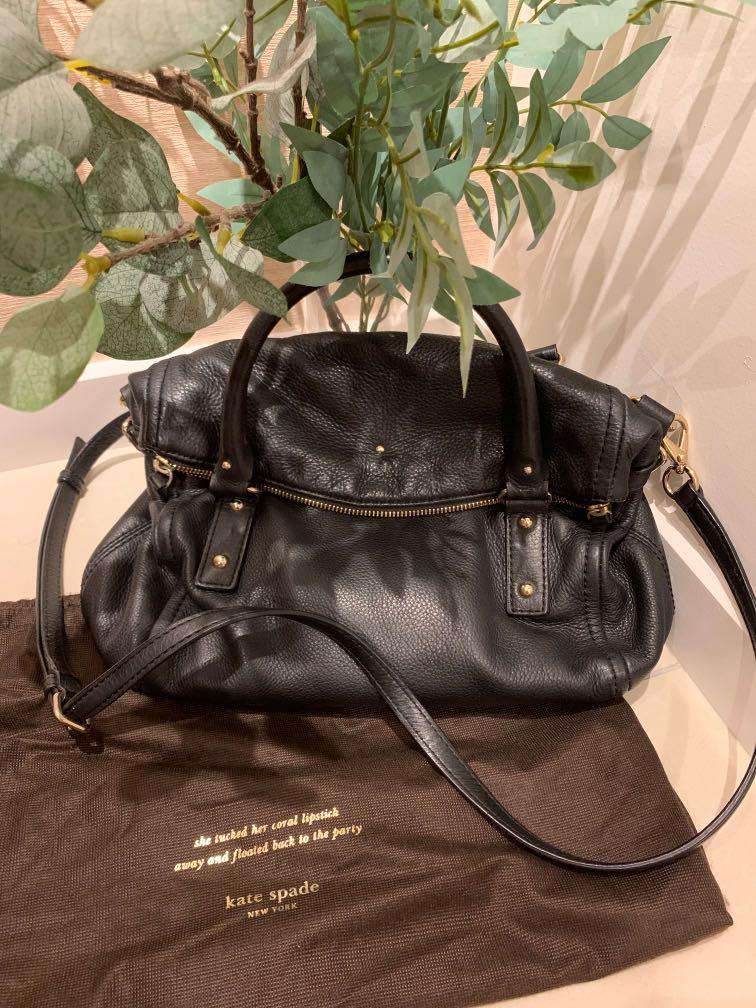 Authentic Kate spade bag black cobble hill Leslie satchel , Luxury, Bags &  Wallets on Carousell
