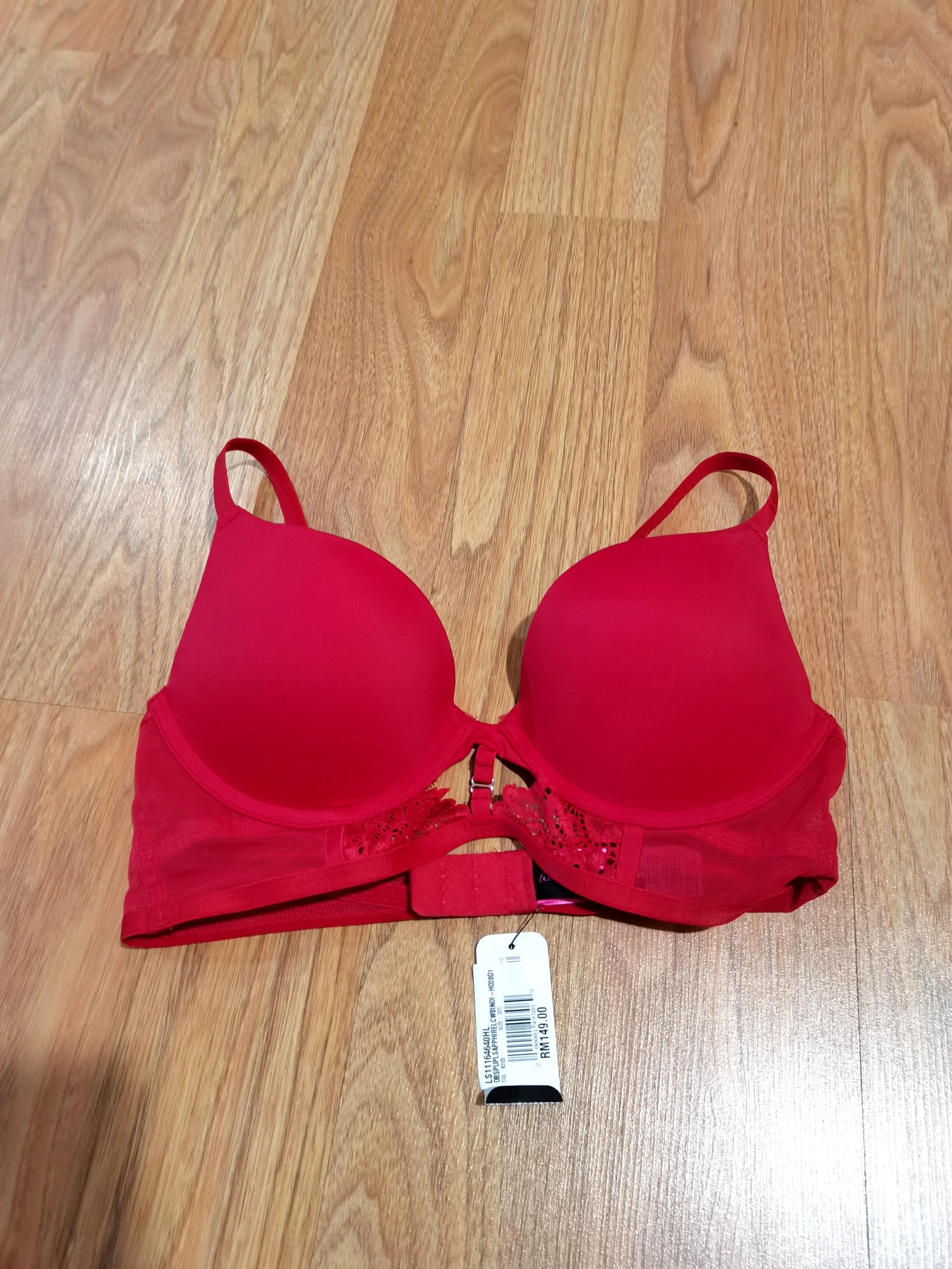 BN. La Senza Bra. Brand new with tag. Obsession. Red plunge. Underwear.  With straps. 34C. 34 C. Lingerie, Women's Fashion, New Undergarments &  Loungewear on Carousell