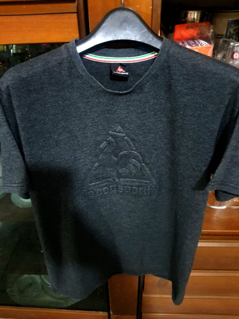 Le coq sportif grey tee authentic Men s Fashion Tops Sets Tshirts Polo Shirts on Carousell
