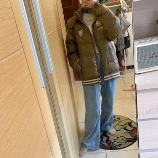 ♡可換♡ Lee 仿舊衣徽 可拆式連帽羽絨超保暖外套 