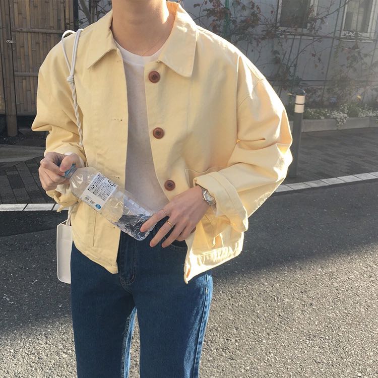 Pale shop yellow jacket