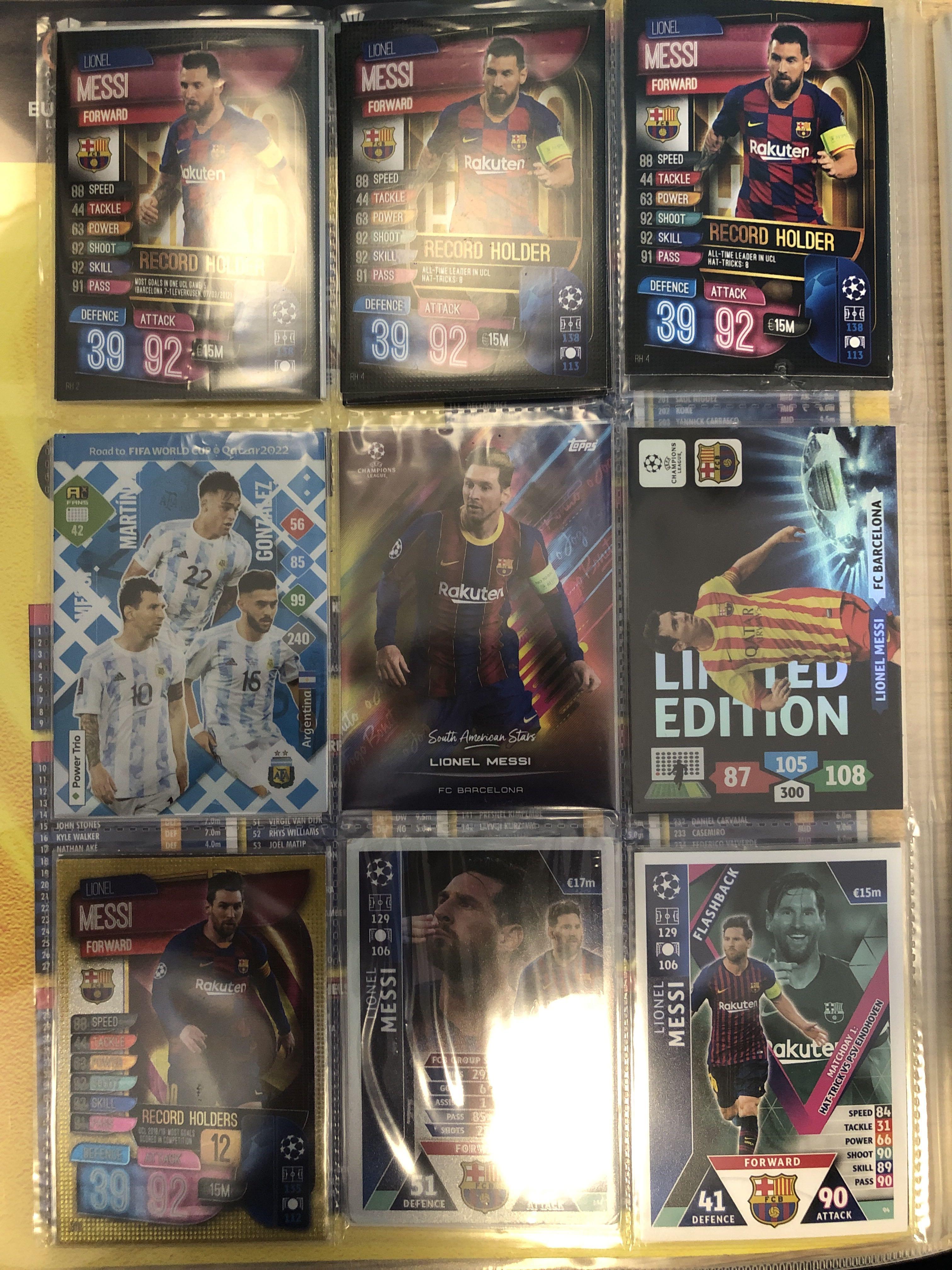 Lionel Messi set , match attax, Psg , barca 100 club and limited ...