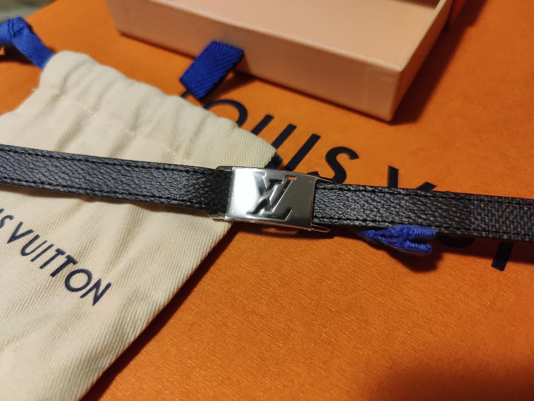 Louis Vuitton DAMIER GRAPHITE Sign it bracelet (M6616E)