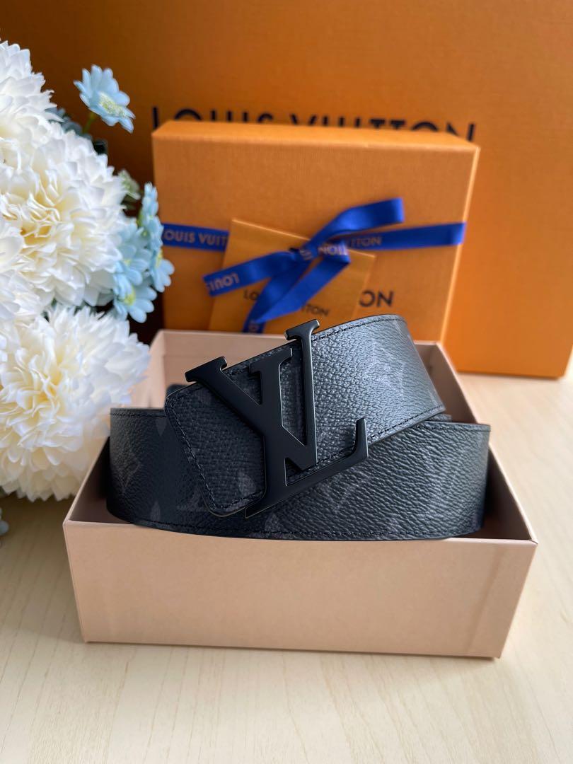 LV Initials 40 MM Matte Black Belt