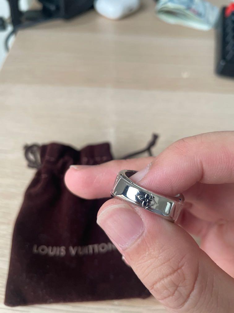 Louis Vuitton, Jewelry, Louis Vuitton Louis Vuitton Signet Ring M62487  Mens M Size No 9 Silver Col