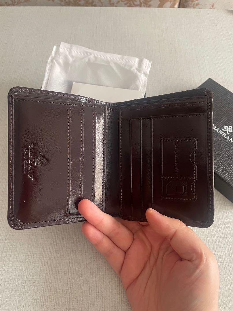 ManBang High Quality Genuine Leather Trifold Zipper Wallets for Men