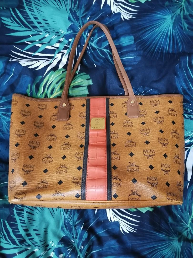 Mcm tote bag, Luxury, Bags & Wallets on Carousell